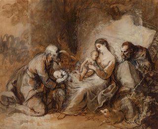 Johann Anton de Peters - La Sainte Famille avec saint JeanBaptiste sainte Elisabeth et saint Zacharie.webp