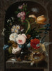 stilleben med rosor och morgonens glans - Johann Baptist Drechsler — vy av konstverket