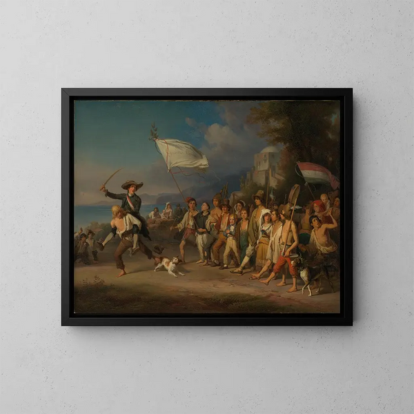 La défense des enfants - Johann Baptist Kirner — inramlat konstverk på väggen