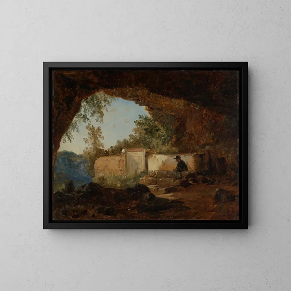 Grotte - Johann Baptist Kirner — inramlat konstverk på väggen
