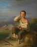 En ung herde skadad - Johann Baptist Kirner — vy av konstverket