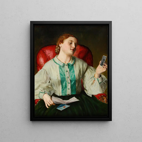 La lettre d'amour - Johann Baptist Reiter — inramlat konstverk på väggen