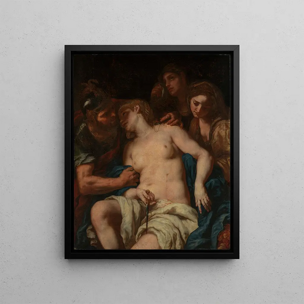 Lucrèce - Johann Carl Loth — inramlat konstverk på väggen