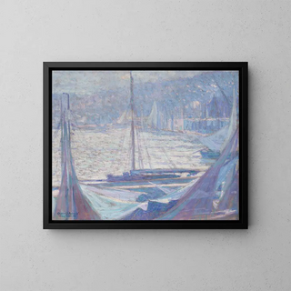 Johann Charles Palmi - Morgenstimmung im Hafen von Honfleur.webp