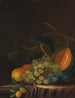 Naturtavla med druvor, persikor, plommon och melon - Johann Daniel Bager — vy av konstverket