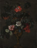 Blommor i en skulpterad vas - Johann Daniel Preissler — vy av konstverket