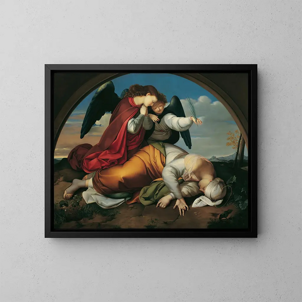 La sainte Cécile morte version viennoise - Johann Evangelist Scheffer von Leonhardshoff — inramlat konstverk på väggen