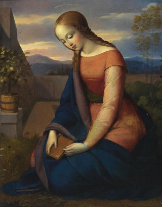 Johann Evangelist Scheffer von Leonhardshoff - The Virgin Mary In The hortus Conclusus.webp