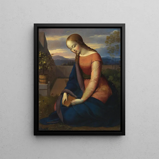 Johann Evangelist Scheffer von Leonhardshoff - The Virgin Mary In The hortus Conclusus.webp