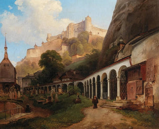 Johann Fischbach - Salzburg a View of St Peters Cemetery.webp