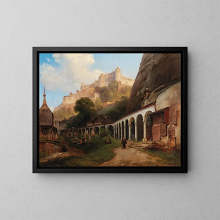 Johann Fischbach - Salzburg a View of St Peters Cemetery.webp