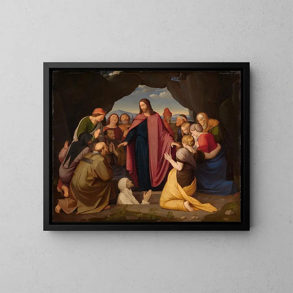 Uppståndelsen av Lasarus - Johann Friedrich Overbeck — inramlat konstverk på väggen