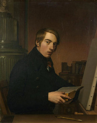 Johann Friedrich Overbeck - Self portrait with Bible.webp