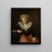 Portrait d'une femme - Johann Georg Edlinger — inramlat konstverk på väggen