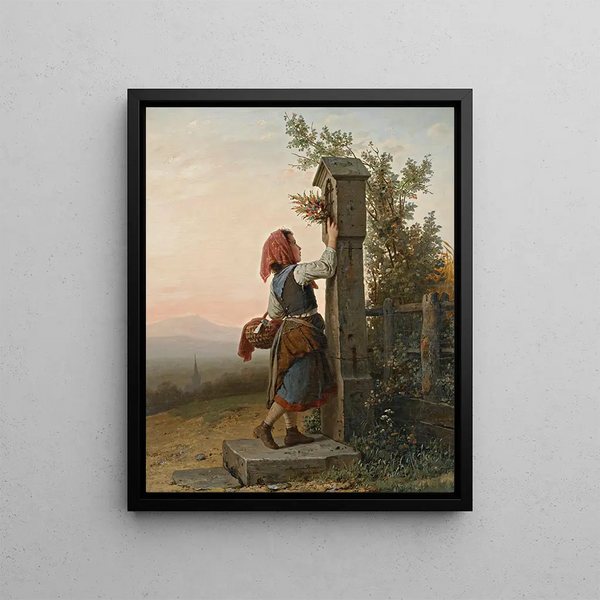På vägen hem - Johann Georg Meyer von Bremen — inramlat konstverk på väggen