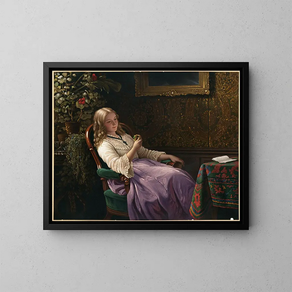 Le jeton d'amour - Johann Georg Meyer von Bremen — inramlat konstverk på väggen