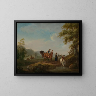 Johann Georg Pforr - Pferde an der Schwemme.webp