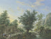 Rik landskap med träd, ängar och byar, till vänster i förgrunden en stuga med en brunn och många figurer - Johann Georg Pforr — vy av konstverket