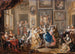 Scen av dans med palatsinteriör - Johann Georg Platzer — vy av konstverket