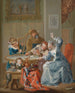 Le jeu de cartes - Johann Georg Platzer — vy av konstverket