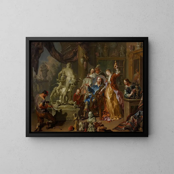 L'atelier du sculpteur - Johann Georg Platzer — inramlat konstverk på väggen