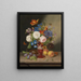 Bouquet de fleurs dans un vase - Johann Georg Seitz — inramlat konstverk på väggen