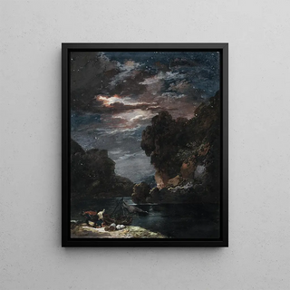 Johann Georg Wagner - Strmische Mondnacht im Gebirge.webp