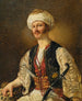 Porträtt av en man i orientalisk stil - Johann Grund — vy av konstverket