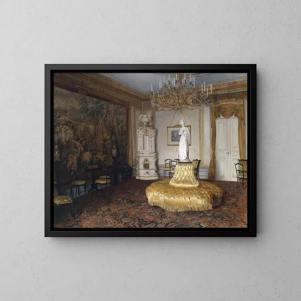 Inomhus - Johann Hamza — inramlat konstverk på väggen