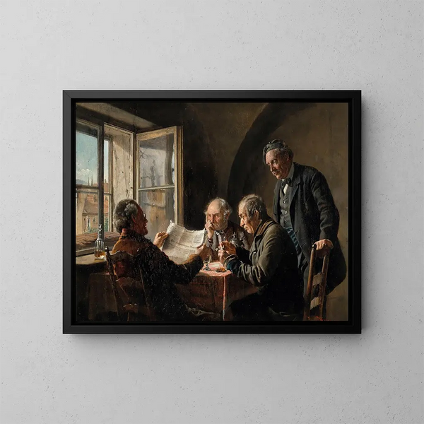 Senaste nytt - Johann Hamza — inramlat konstverk på väggen