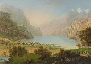Johann Heinrich Bleuler the Younger - Brunnen von Norden und Urnersee gegen Flelen.webp