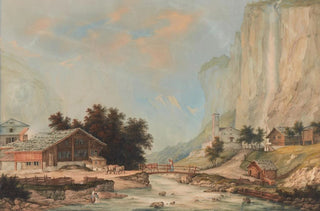 Johann Heinrich Bleuler the Younger - Vue de la chte du Staubbach dans la valle de Lauterbrunn.webp
