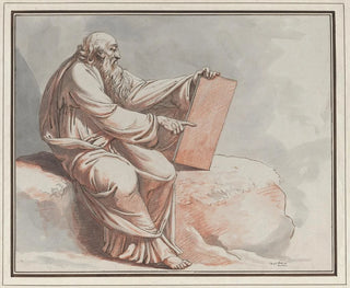 Johann Heinrich Lips - A Prophet Seated on a Rock.webp