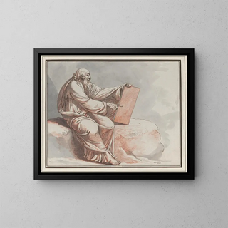 Johann Heinrich Lips - A Prophet Seated on a Rock.webp