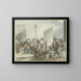 Bâtisseurs sur la Piazetta à Venise - Johann Heinrich Ramberg — inramlat konstverk på väggen
