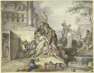 långt lugn i Neapel - Johann Heinrich Ramberg — vy av konstverket