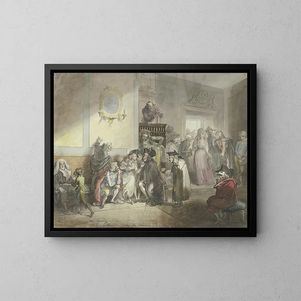 Casino vénitien - Johann Heinrich Ramberg — inramlat konstverk på väggen