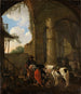 Osteria i de romerska ruinerna - Johann Heinrich Roos — vy av konstverket