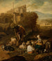 pastoral scen på bakgrund av ruiner - Johann Heinrich Roos — vy av konstverket