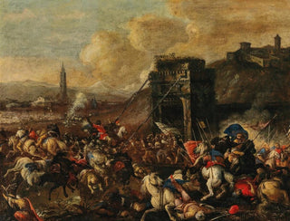 La bataille de Vienne - Johann Heinrich Roos — vy av konstverket