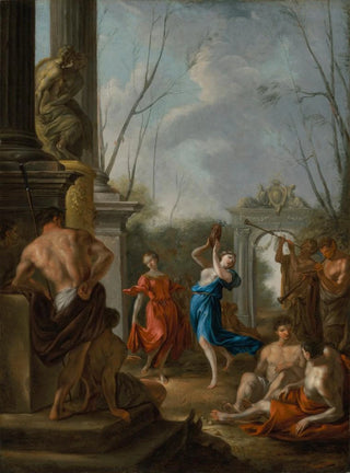 Johann Heinrich Schnfeld - A Bacchanale in a classical courtyard.webp