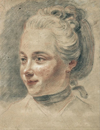 Johann Heinrich Tischbein the Younger - ThreeQuarter View of the Head of a Girl Turning to the Left.webp
