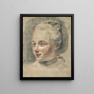 Johann Heinrich Tischbein the Younger - ThreeQuarter View of the Head of a Girl Turning to the Left.webp