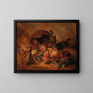 Johann Hermann Kretzschmer - A Caravan In The Desert In A Simoom.webp