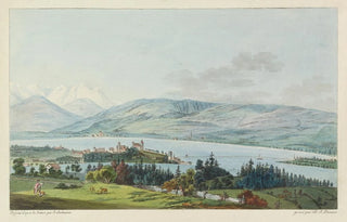 Johann Jakob Aschmann - Vu de la Ville de Rapperswyl au bord du Lac de Zuric.webp