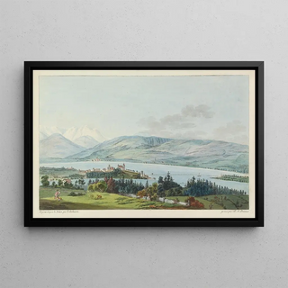 Johann Jakob Aschmann - Vu de la Ville de Rapperswyl au bord du Lac de Zuric.webp