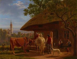 Ferme à Kirchberg - Johann Jakob Biedermann — vy av konstverket