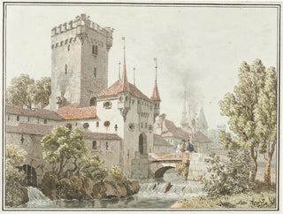 Bern Golatenmattgate - Johann Jakob Biedermann — vy av konstverket