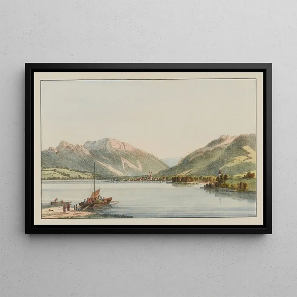 Johann Jakob Biedermann - Ve de Lachen sur le lac de Zurich.webp