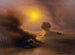 En överraskande karavan av sandstorm framför Sphinxen - Johann Jakob Frey — vy av konstverket